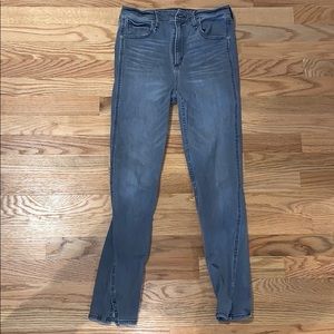 Charcoal Grey High Rise Skinny Jeans